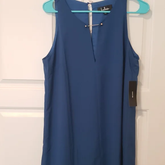 NWT Lulu's Teal Shift Dress - Picture 3 of 4
